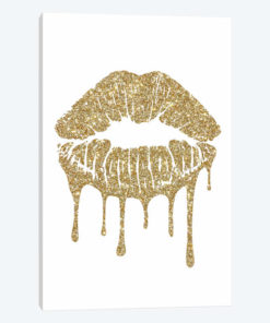 Gold Kiss Mark Drips