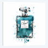 Inky Perfume Bottle Teal Black, Square
