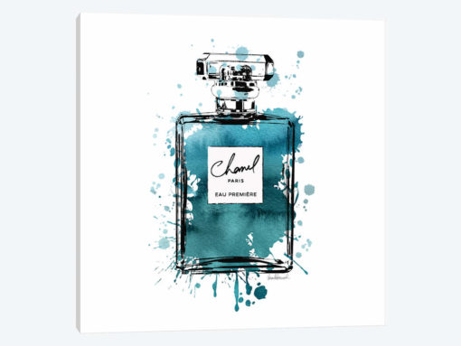 Inky Perfume Bottle Teal Black, Square