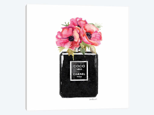Coco Noir Perfume With Red Poppies