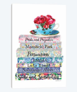 Austen Flower Books & Deep Peony Tea Cup
