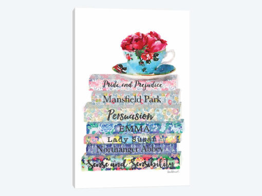 Austen Flower Books & Deep Peony Tea Cup