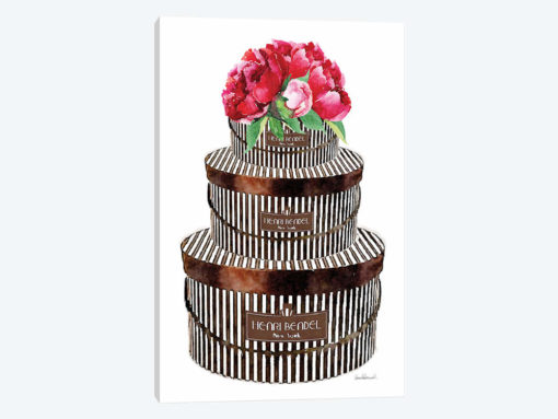 Hat Boxes With Red Flowers