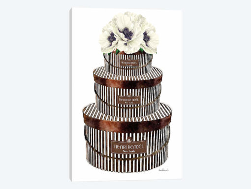 Hat Boxes With White Poppies