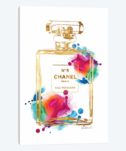 Perfume Bottle, Gold & Rainbow