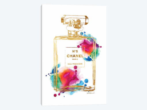 Perfume Bottle, Gold & Rainbow