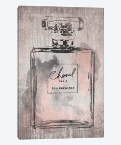 Perfume Bottle, Pink Grey Metallic Rose Gold