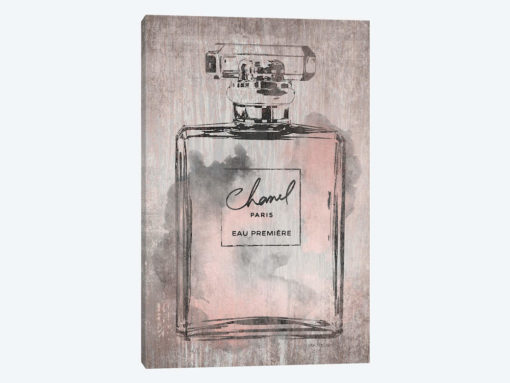 Perfume Bottle, Pink Grey Metallic Rose Gold
