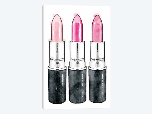 Pink Lipstick Row Of Three