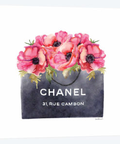 Shopper Black With Red Poppies