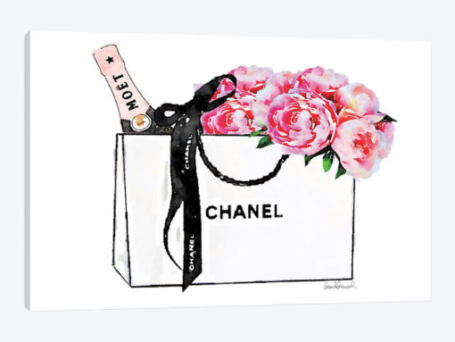 White Bag With Champagne