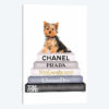 Bookstack & Yorkie Dog