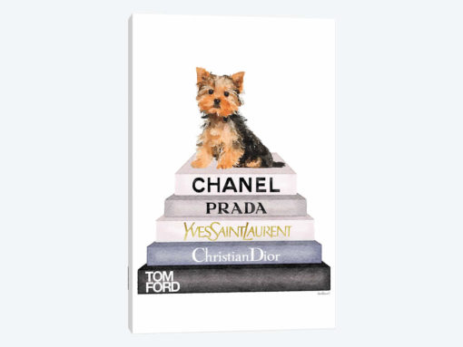 Bookstack & Yorkie Dog