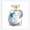 Gold And Blue Perfume Bottle