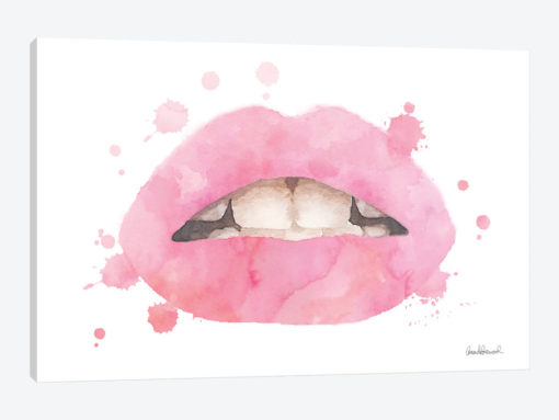 Lips Watercolor Splash, Pale Pink