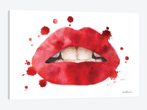 Lips Watercolor Splash, Red
