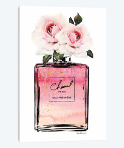 Perfume Bottle In Black, Pink, Ombre, Glitter, & Pink Rose