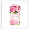 Gold And Pink Perfume Bottle With Pink Peonies