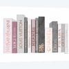 Book Shelf Full Of Rose Gold, Grey, And Pink Fashion Books