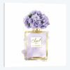 Gold And Purple Perfume Bottle With Purple Peonies