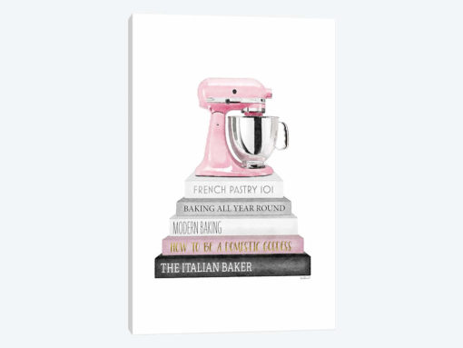 Baking Bookstack With Pink Mixer