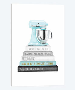 Baking Bookstack With Teal Mixer
