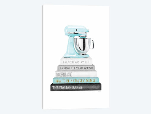 Baking Bookstack With Teal Mixer