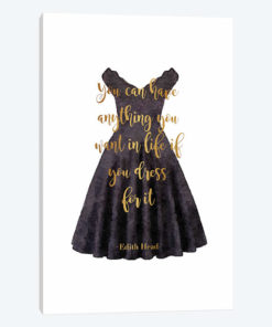 Black Dress Anything You Want Quote In Gold