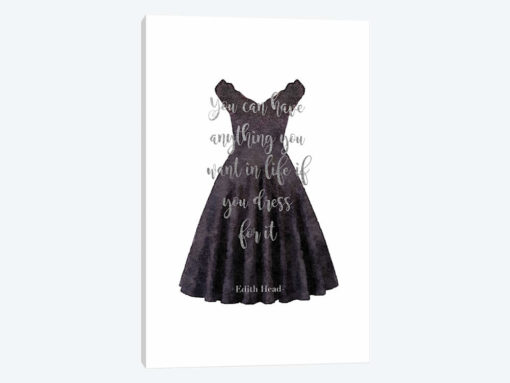 Black Dress Anything You Want Quote In Silver