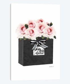 Saks 5th Bag With Pink Roses