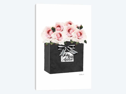 Saks 5th Bag With Pink Roses