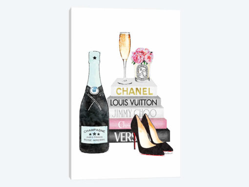 Teal And Pink Books With Teal Champagne