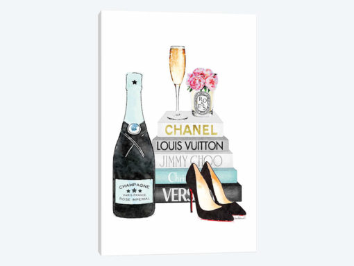 Teal Books And Teal Champagne