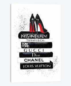 Black And White Book Stack, Ink And Shoes