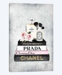 Books Of Fashion, Pink, Makeup Set, Grey Grunge