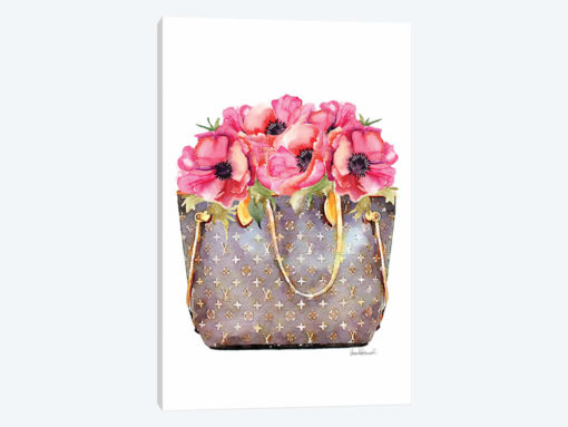 Brown Bag Filled With Red Poppies