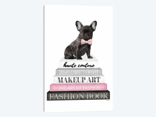Grey Books With Pink, Blk Frenchie