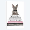 Grey Books With Pink, Grey Frenchie, Bowtie