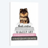 Grey Books With Pink, Pomeranian