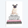 Grey Books With Pink, Pug