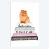 Grey Books With Pink, Red Pomeranian