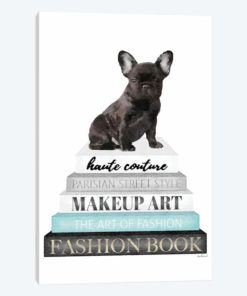 Grey Books With Teal, Blk Frenchie