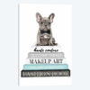 Grey Books With Teal, Grey Frenchie