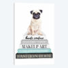 Grey Books With Teal, Pug