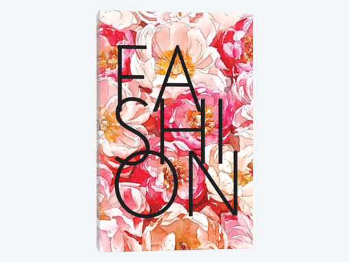 Peony Background Fashion Typography