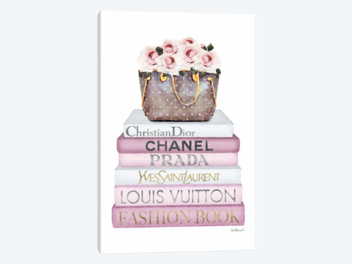 Pink Tone Books, Bag With Roses