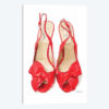 Red Heels With Bow Front View