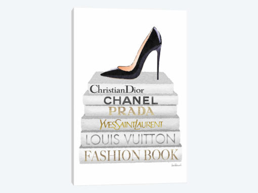 White Books With Black Heel