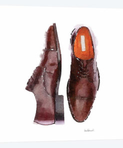 Men's Brown Shoes, Square