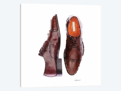 Men's Brown Shoes, Square
